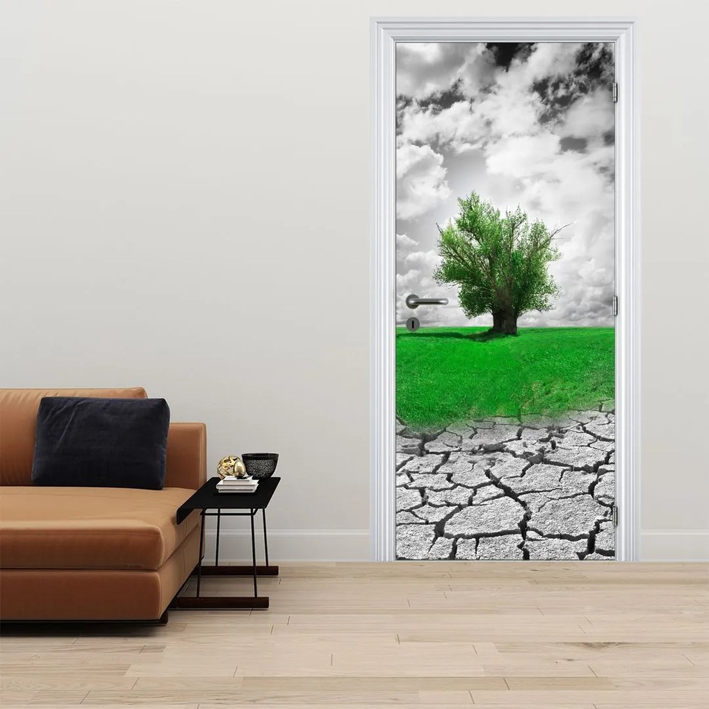 Fototapeta na drzwi - Kawałek natury w mieście (95x205cm)