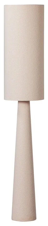 Beżowa lampa stojąca z tekstylnym kloszem (wysokość 187 cm) Loft – WOOOD