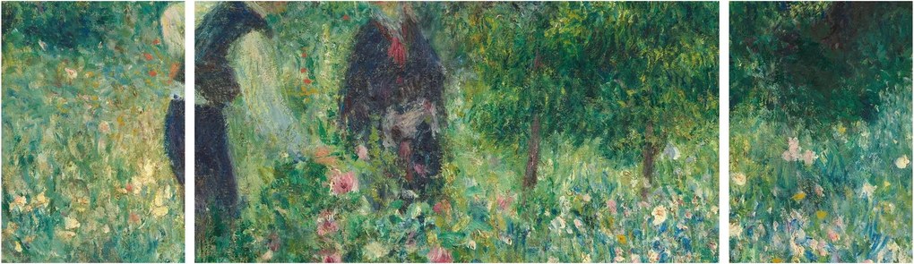 Obraz - Auguste Renoir, Picking Flowers, reprodukcje (170x50 cm)