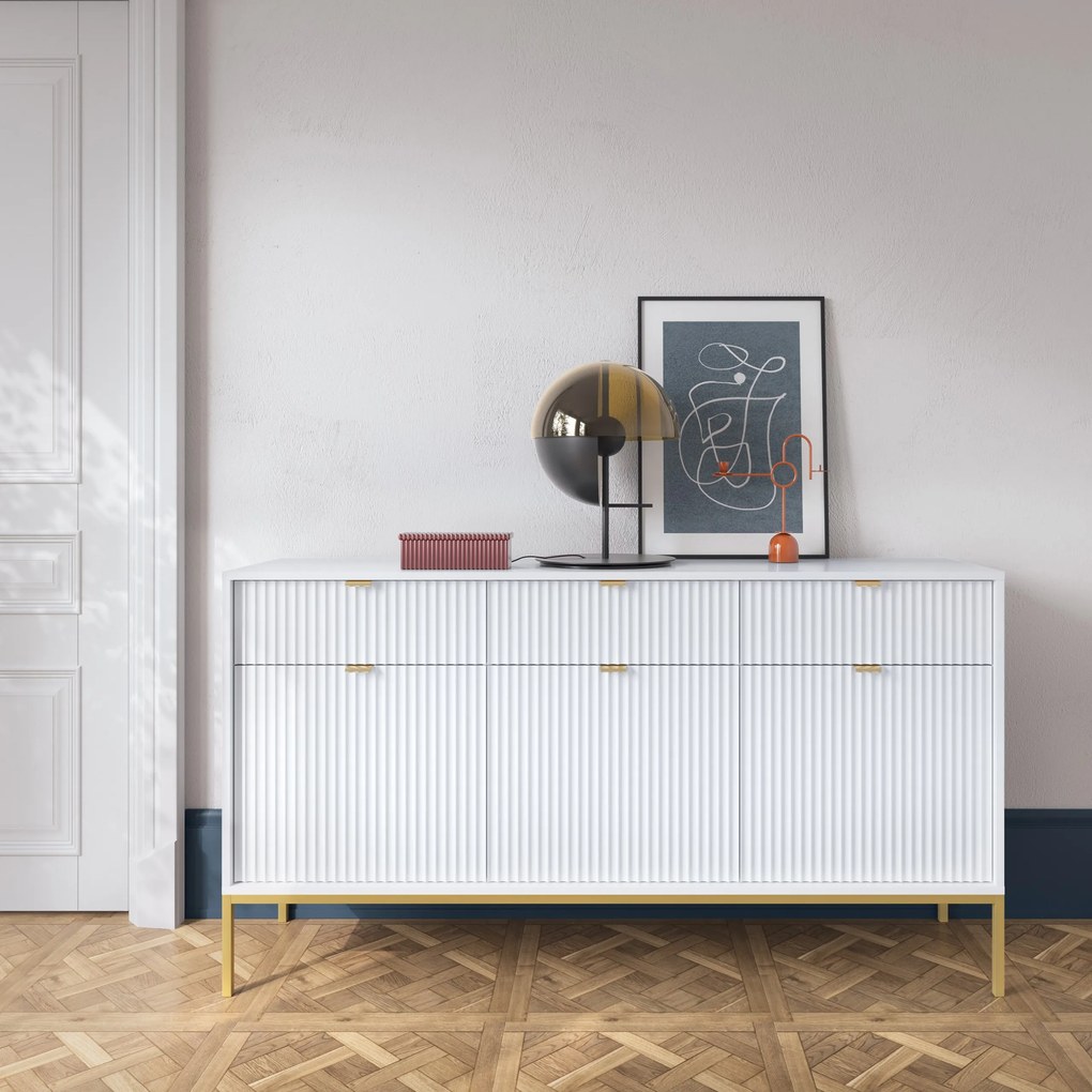 Komoda STELLARE 154 cm do Salonu Sypialni Biały