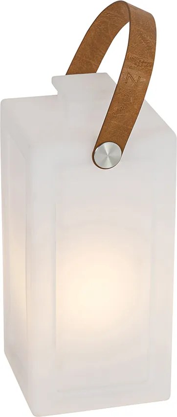 Nowoczesna lampa stołowa biała z efektem płomienia, ładowana, IP44 - Stard