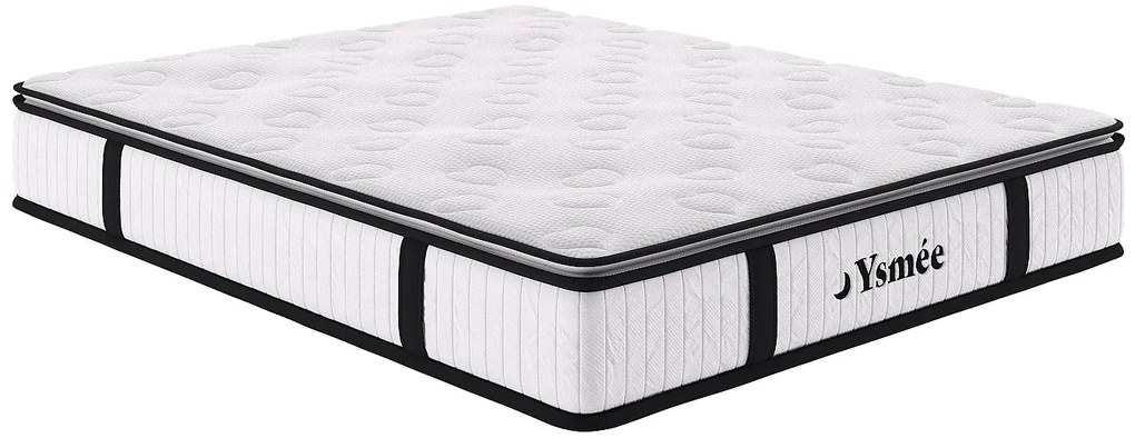 Materac ze sprężynami kieszeniowymi ze zintegrowaną nakładką na materac AMERICAM DREAM marki YSMÉE 160 × 200 cm