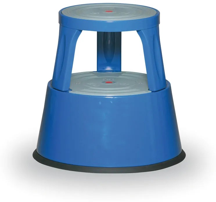 Taboret mobilny stalowy, niebieski