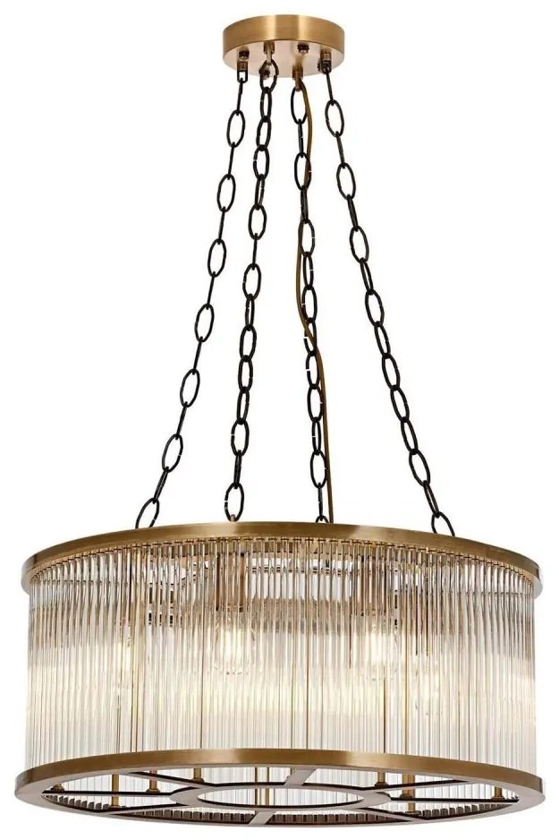 Żyrandol na lince CRYSTALLINE 8xE27/40W/230V brązowy