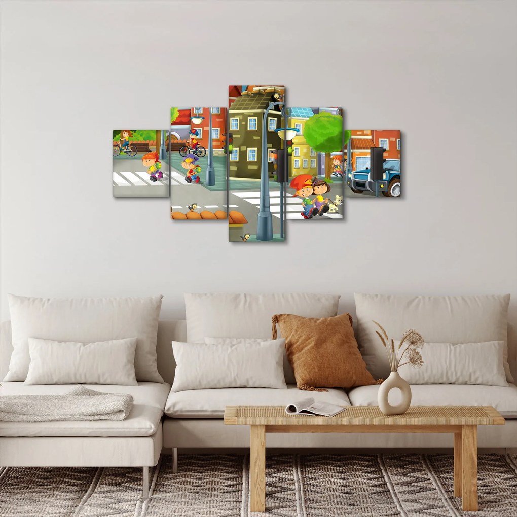 Obraz - Dziecięce miasteczko (125x70 cm)