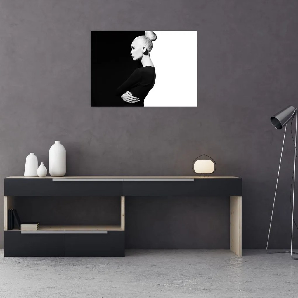 Obraz - Kobieta à la yin i yang (70x50 cm)