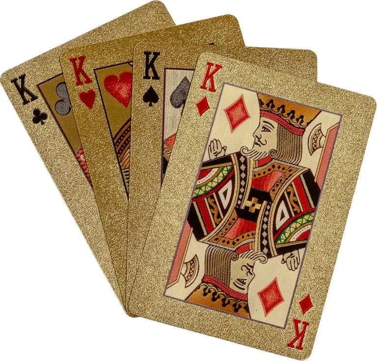 Karty pokerowe plastikowe - złote