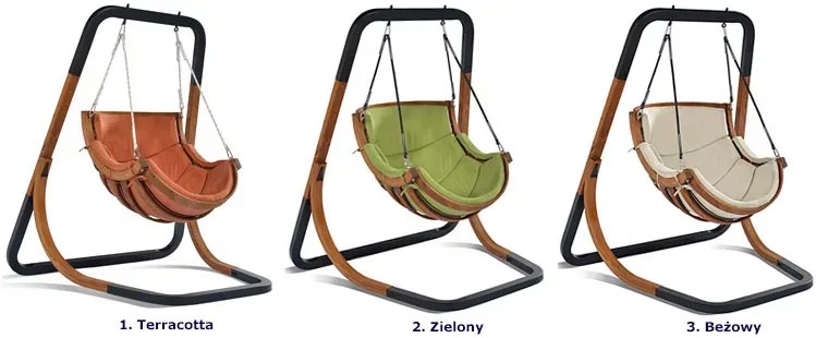 Zielony fotel wiszący huśtawka - Oreso 2X