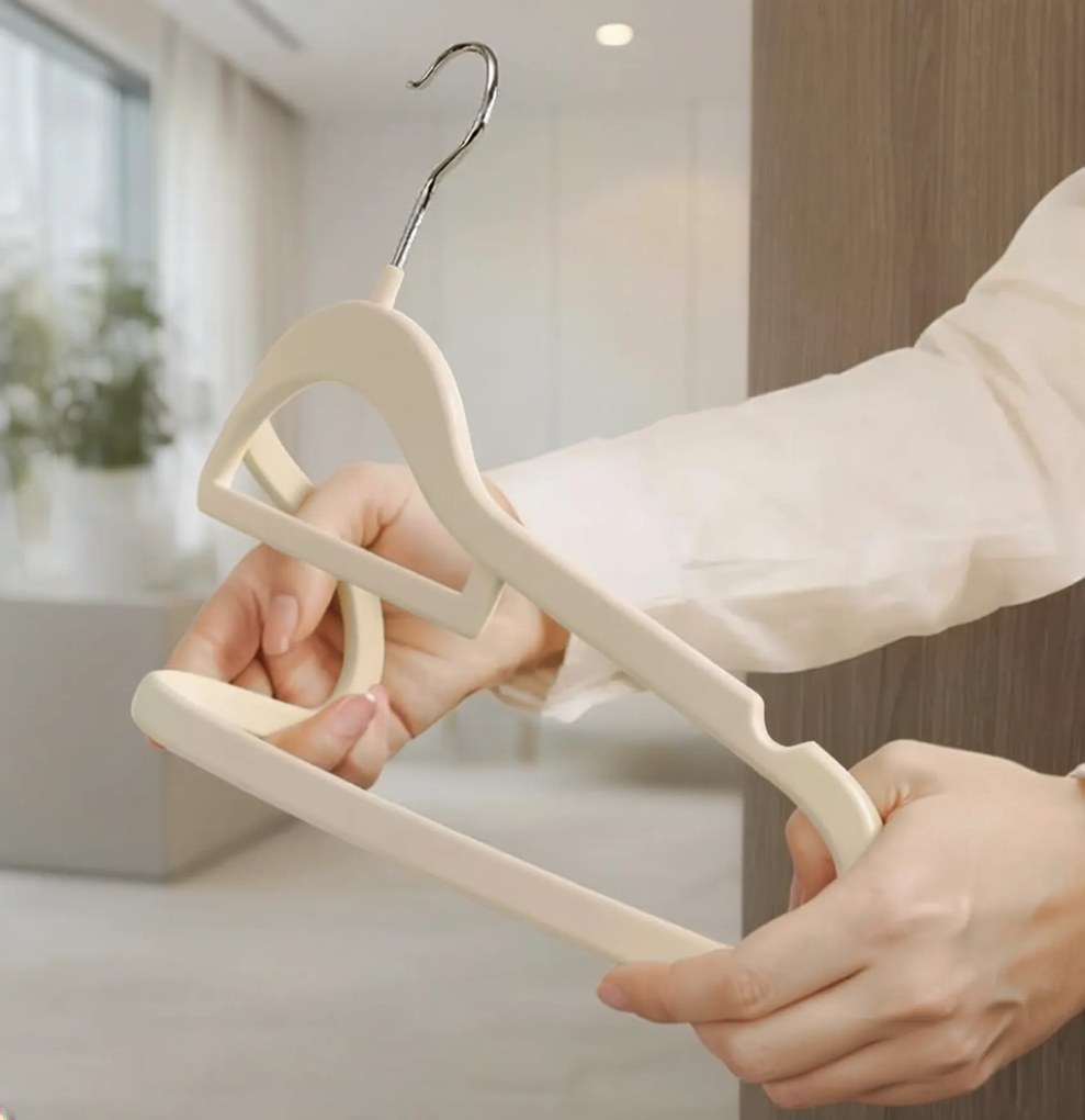 Zestaw wieszaków welurowych MAGIC VELVET 20 szt. białe