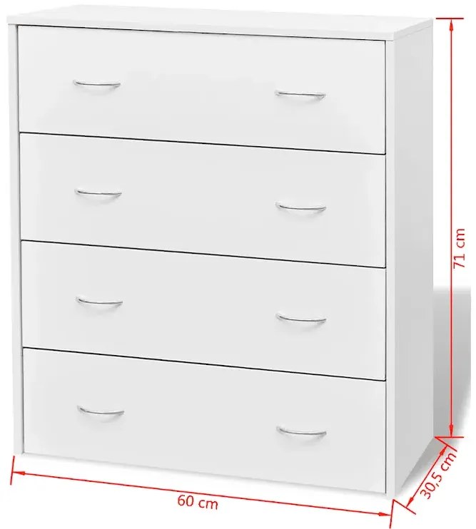Biała minimalistyczna komoda mat Z0-G58