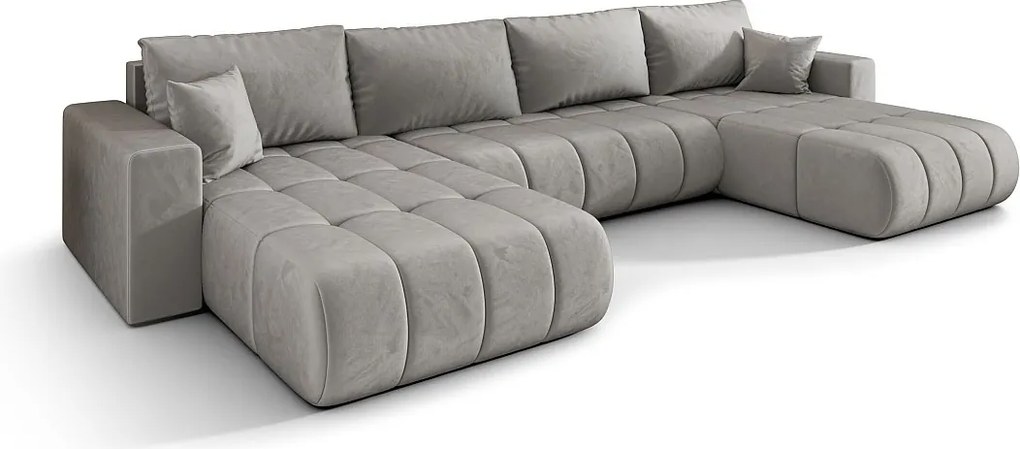 BEDANTE narożnik z funkcją spania MILO U PREMIUM Monolith 84 Przestronny narożnik w kształcie litery U z funkcją spania