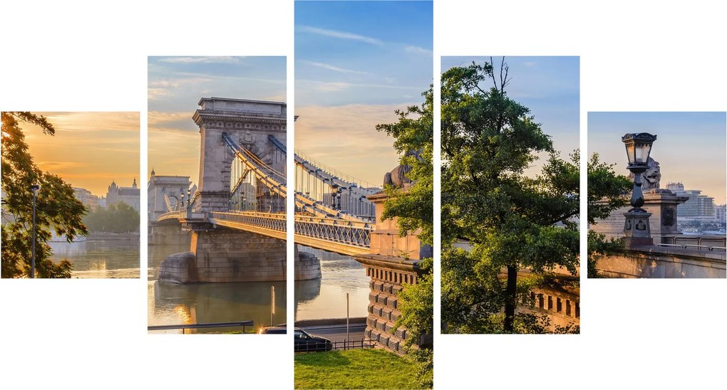 Obraz - Most nad rzeką, Budapeszt, Węgry (125x70 cm)