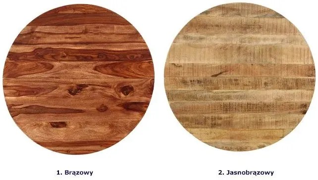 Stół okrągły w stylu loft do kuchni Amurro – jasnobrązowy