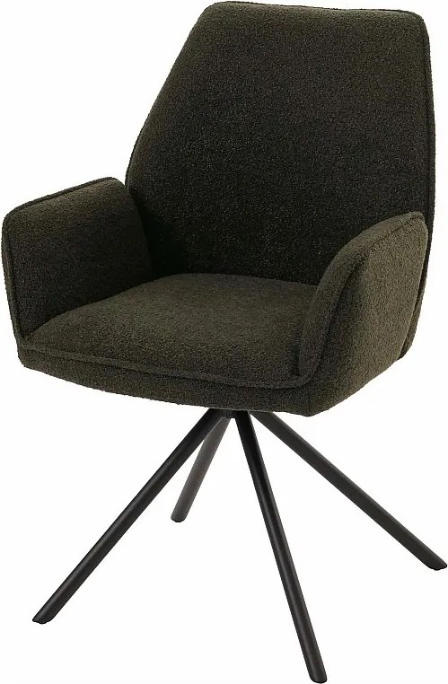 Krzesło do jadalni MCW-G67 Bouclé,  oliwkowa zieleń