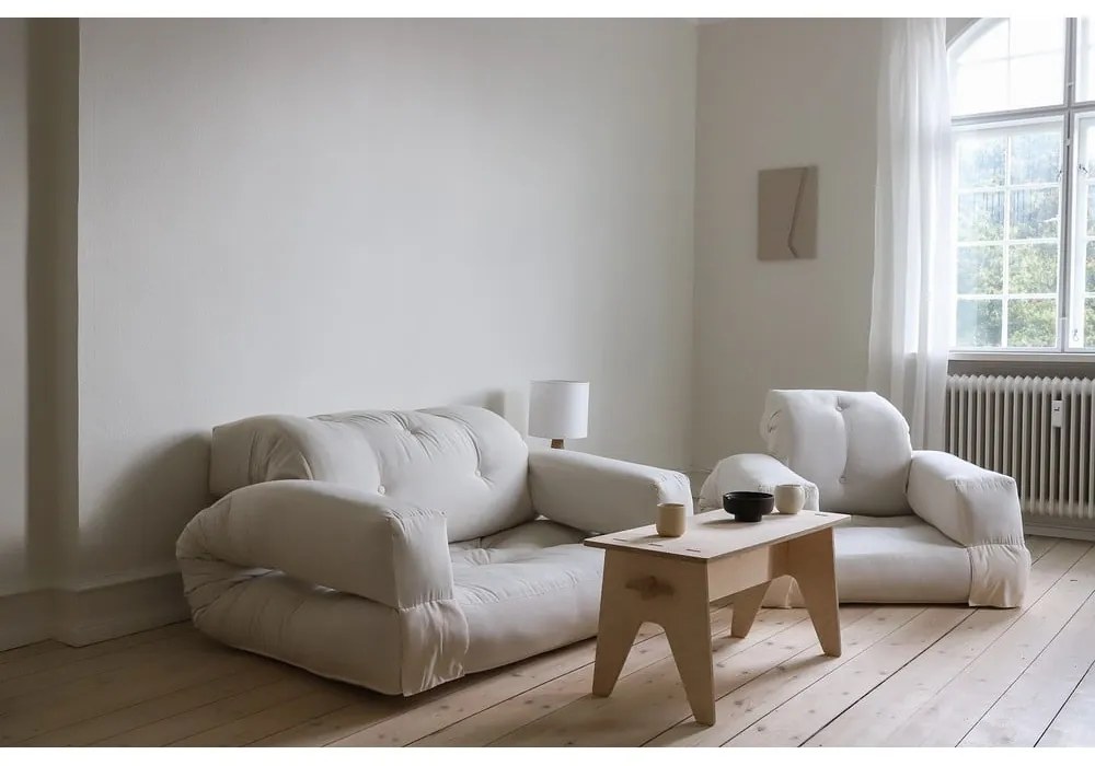 Rozkładany fotel z lnianym obiciem Karup Design Hippo Linen