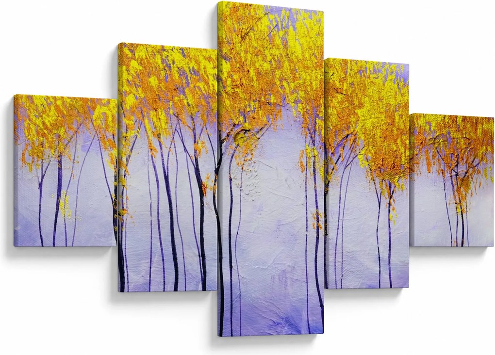 Obraz żółtych drzew (125x70 cm)