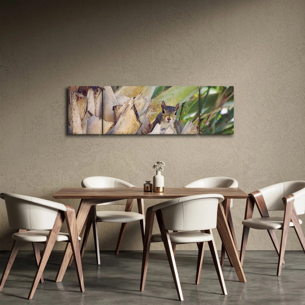Obraz wiewiórki na drzewie (170x50 cm)
