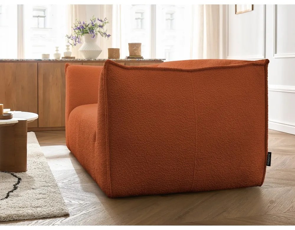 Pomarańczowa sofa z materiału bouclé 170 cm Giorgia – Bobochic Paris