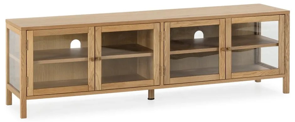 Szafka pod TV w dekorze dębu w naturalnym kolorze 160x50x40 cm Ceci – MOME