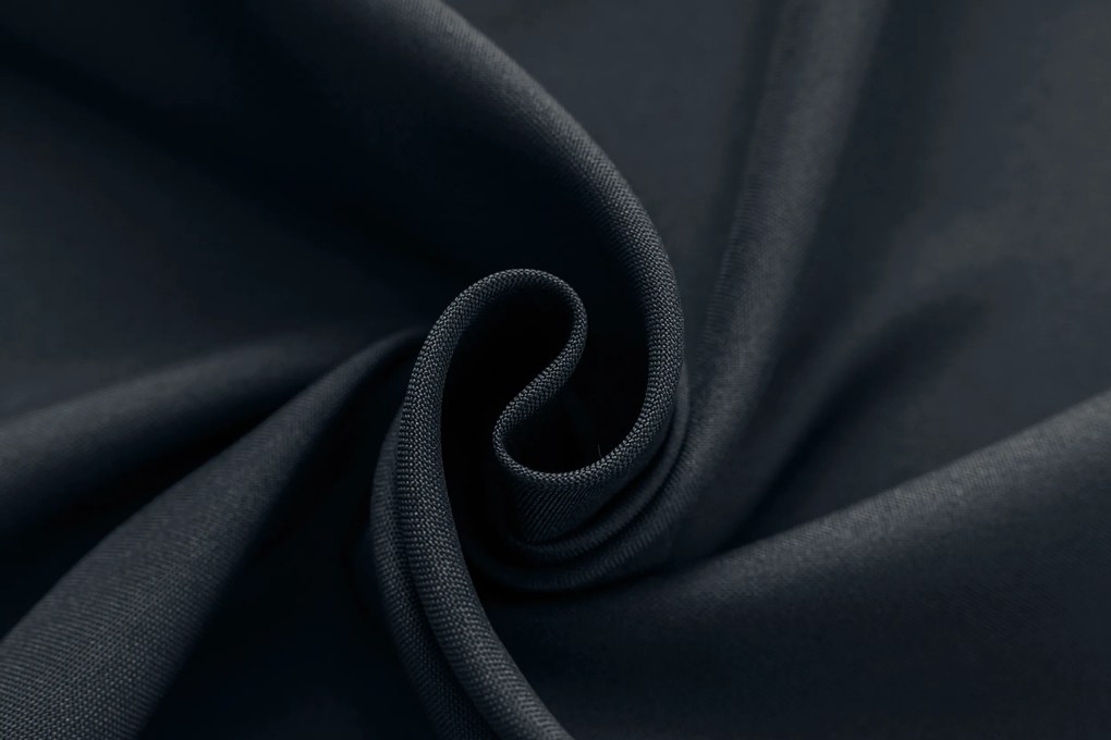 Czarna zasłona OXFORD 140x250 cm Zawieszanie: Taśma z wiązaniami