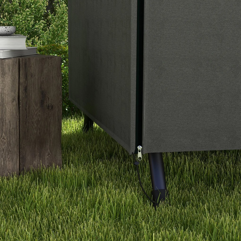 Outsunny Pokrowiec na Huśtawkę Ogrodową, Odporny na Warunki Pogodowe, 205 x 124 x 164 cm, Ciemnoszary