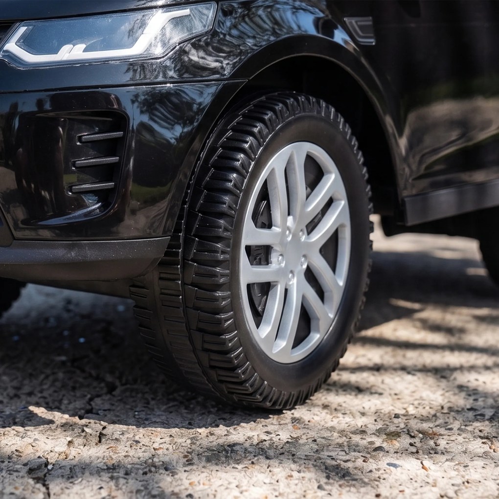 AIYAPLAY LAND ROVER DISCOVERY jeździk, samochodzik z klaksonem i odgłosami silnika, schowek pod siedzeniem 18-36 miesięcy Czarny | Aosom PL