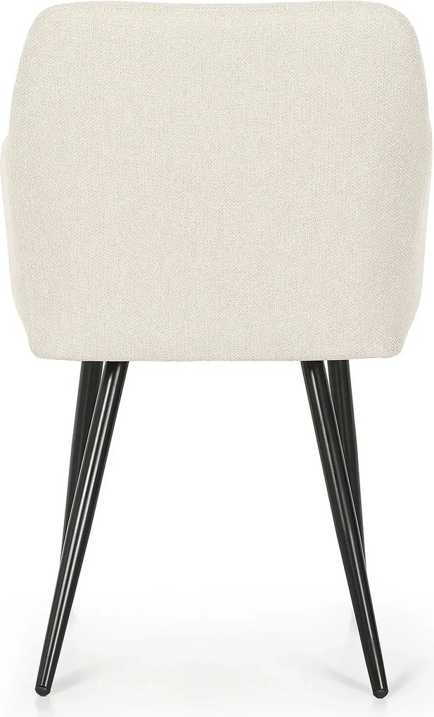 Zestaw 6 beżowych krzeseł pikowanych - Cormelis 3X