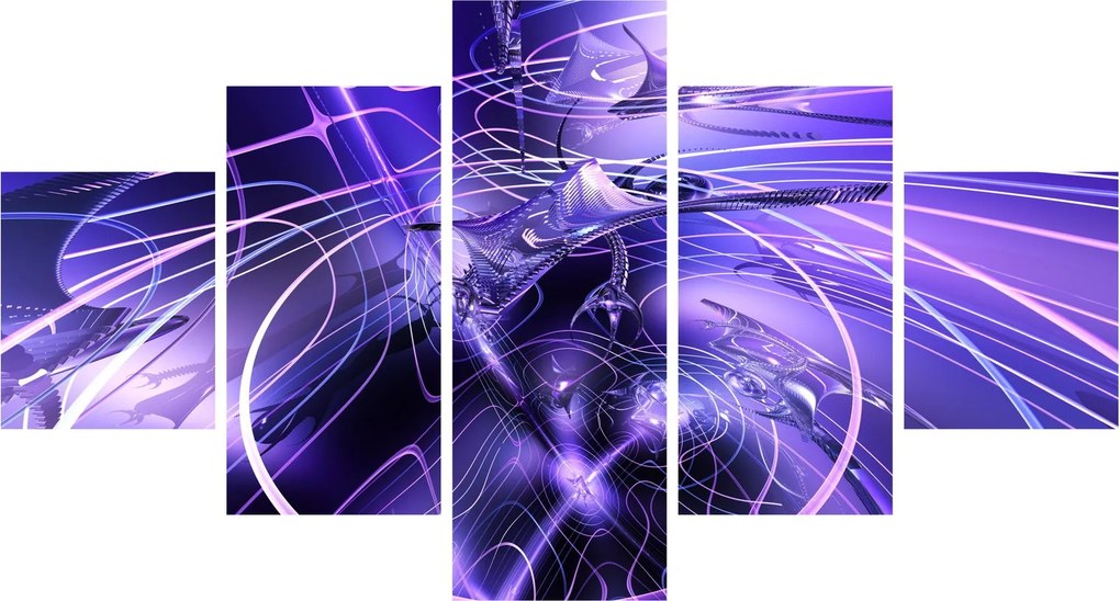 Obraz abstrakcji technicznej (125x70 cm)