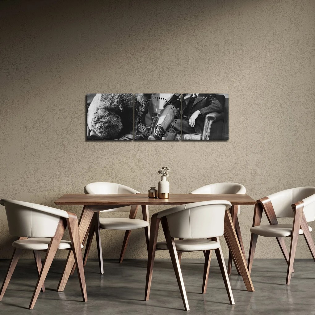 Obraz - Cyrk (z zegarem) (90x30 cm)