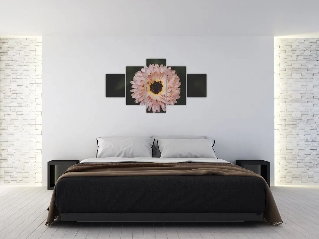 Obraz pomarańczowego kwiatu (125x70 cm)
