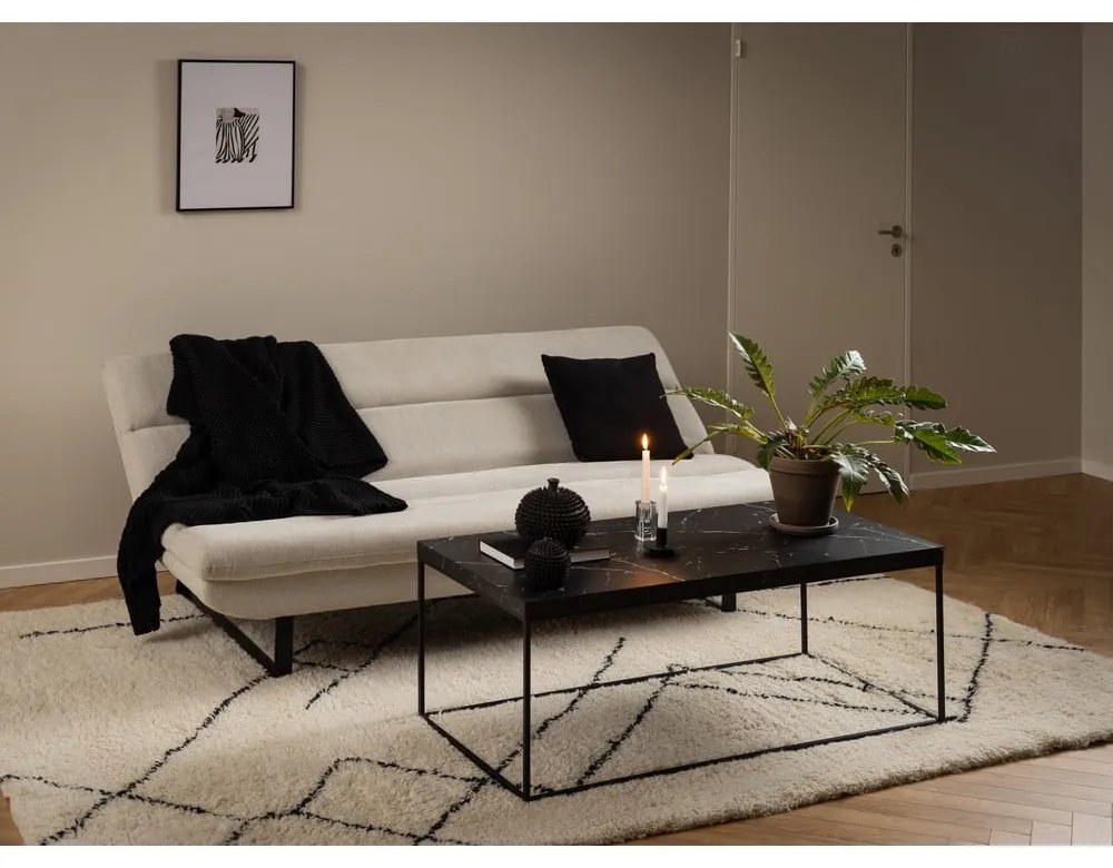 Biała rozkładana sofa 200 cm Arbonne – Actona