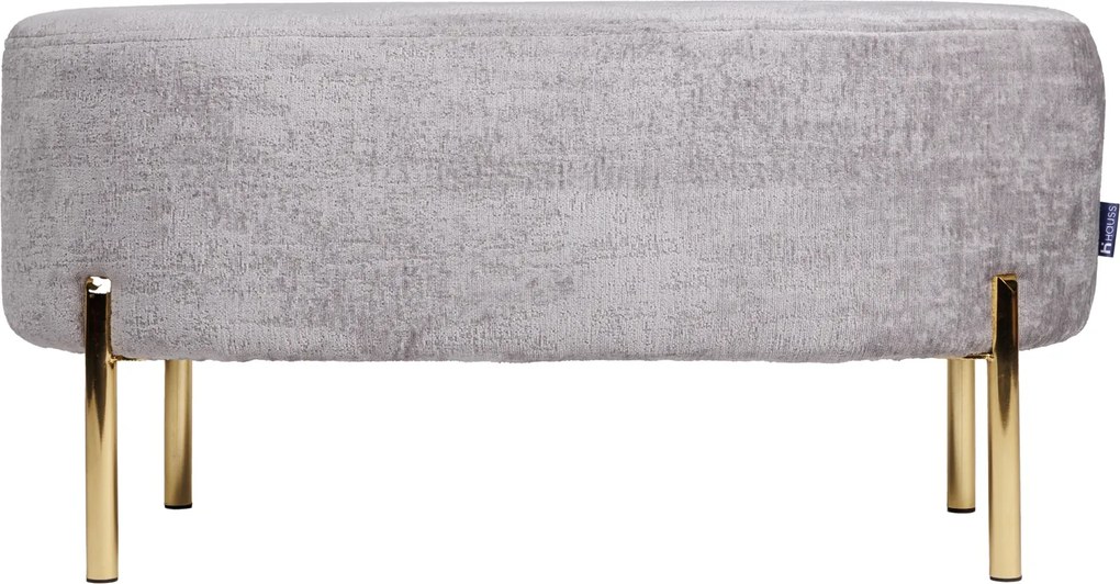 Owalna pufa w stylu glamour Delice II