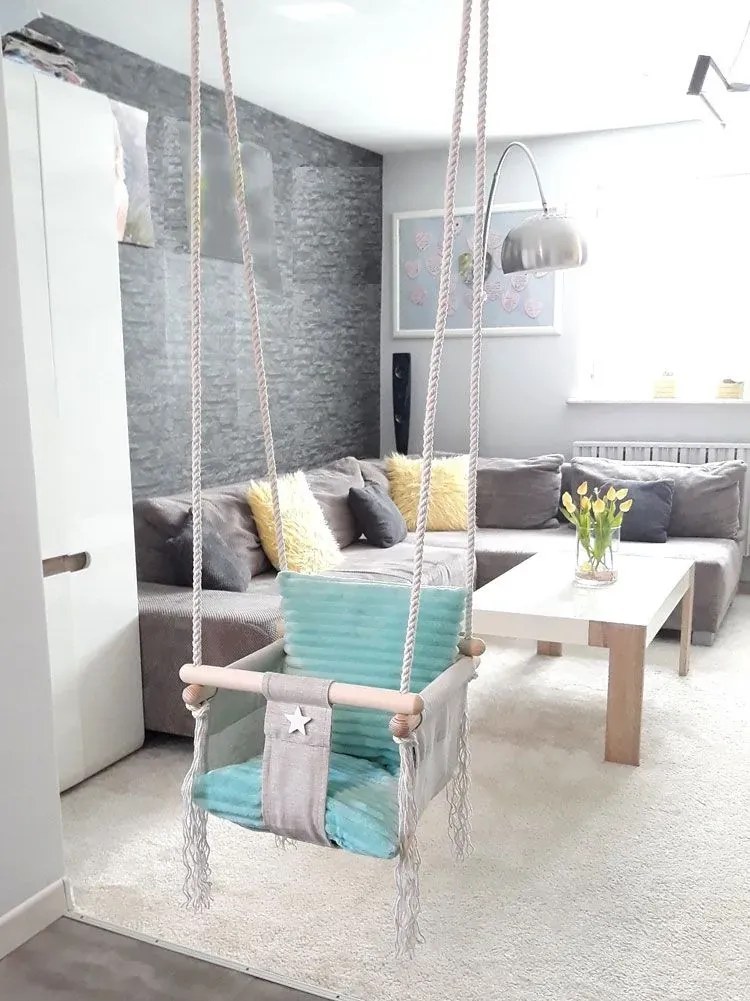 Miętowa huśtawka dla dziecka E7-A59