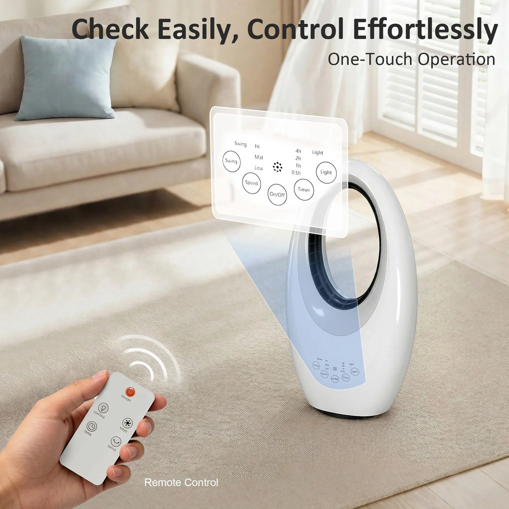 HOMCOM turmventilator säulenventilator rotorloser ventilator ohne flügel | Aosom PL