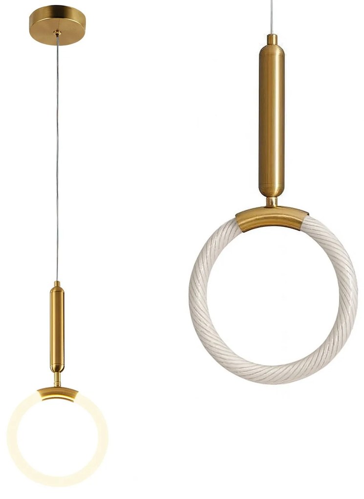 LAMPA WISZĄCA LED LHJ058-CP1 Złota Szczotkowana