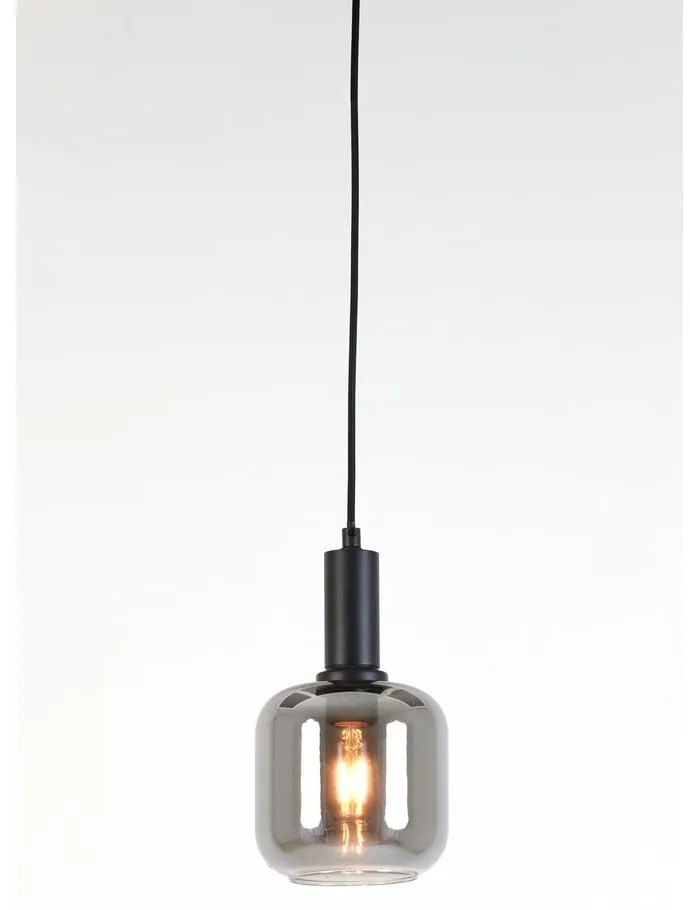 Szara lampa sufitowa z szklanym kloszem ø 21 cm Lekar – Light & Living