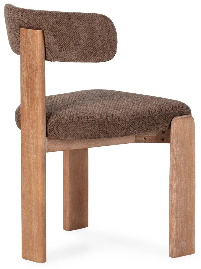 Brązowe tapicerowane krzesła zestaw 2 szt. Nadia – MOME