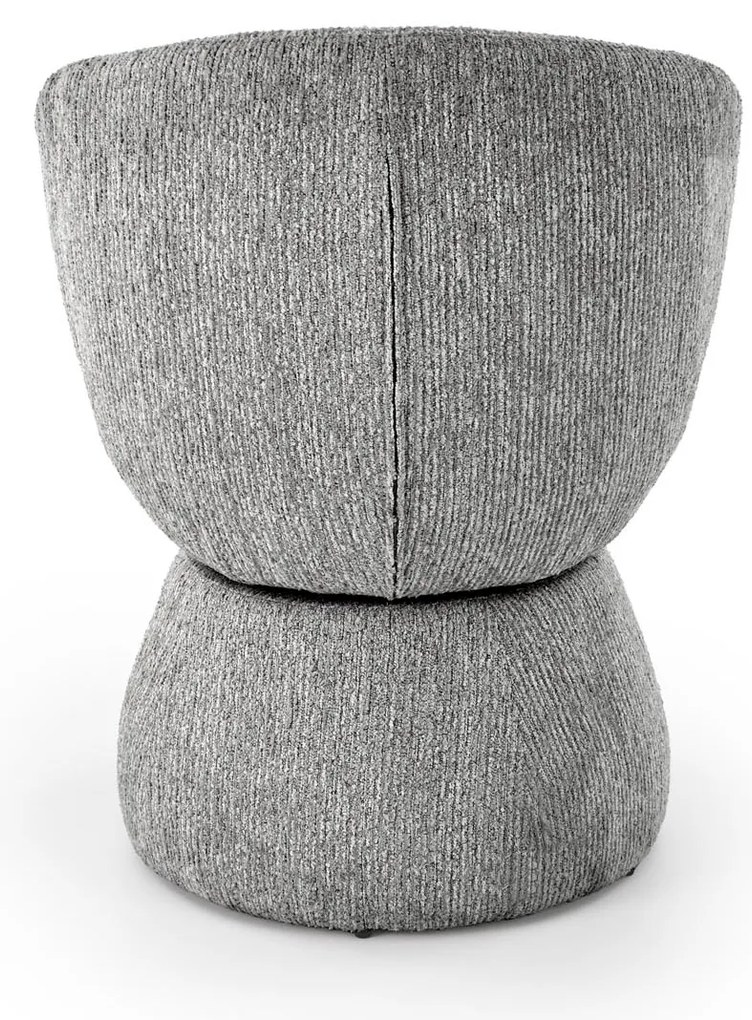 Krzesło tapicerowane, obrotowe szare, popiel K581