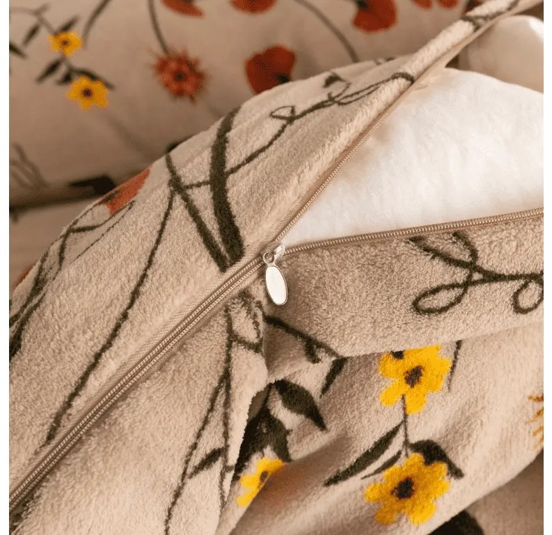 PrzytulneMieszkanie.pl PrzytulneMieszkanie.pl Pościel z mikropluszu HERBAR beżowa Rozmiar pościeli: 70 x 90 cm | 140 x 220 cm