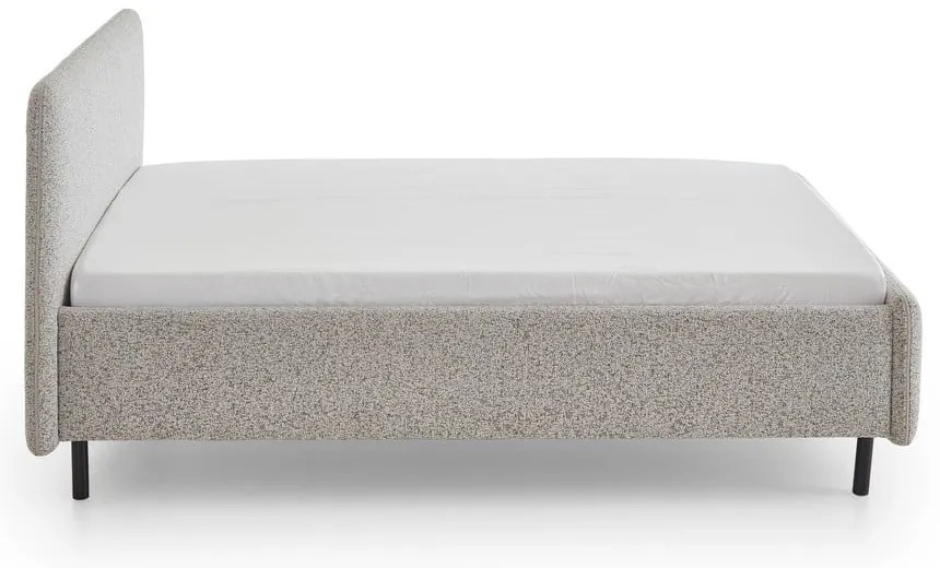 Beżowe tapicerowane łóżko dwuosobowe ze schowkiem ze stelażem 180x200 cm Primo – Meise Möbel