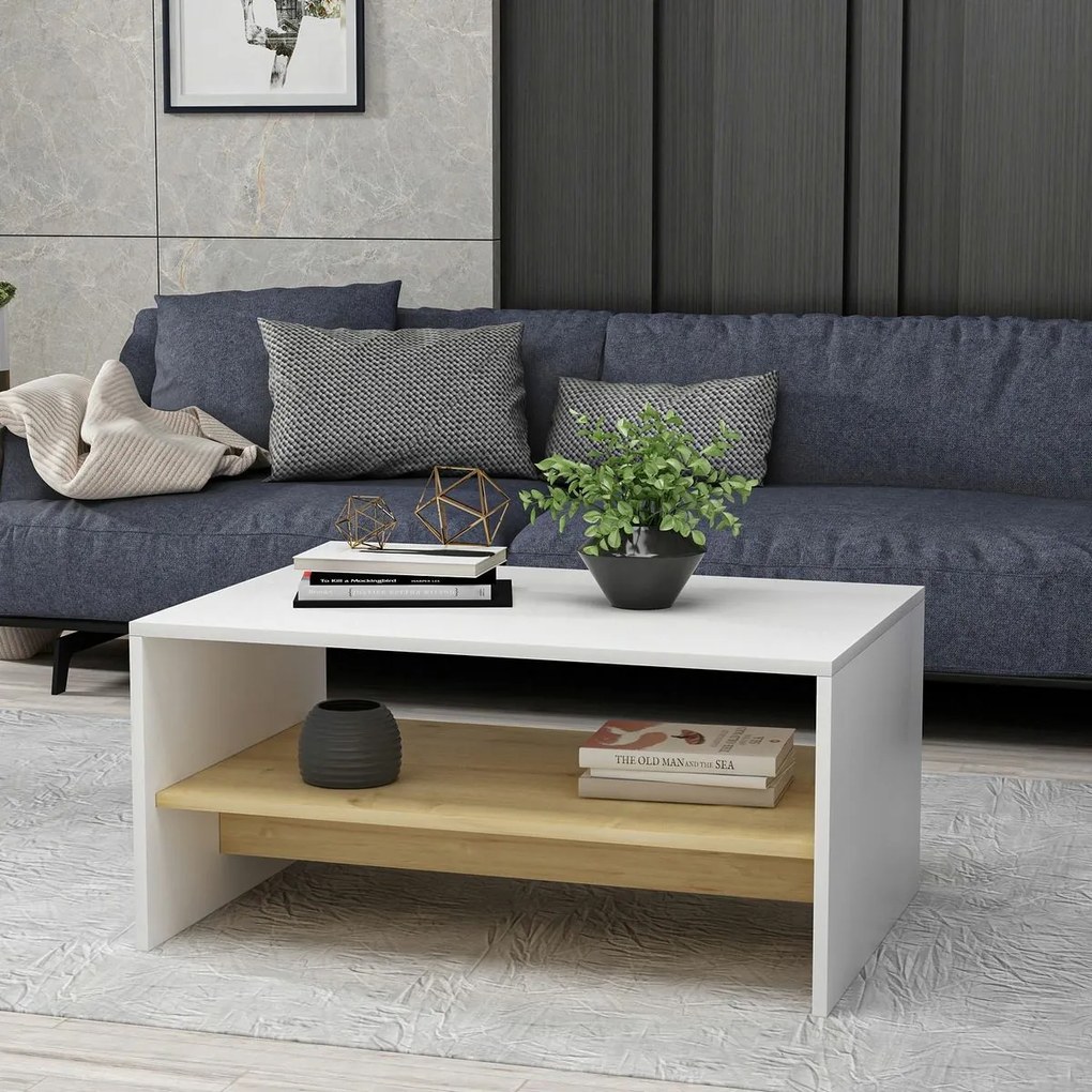 Stolik konferencyjny Apollon White and Sapphire Oak