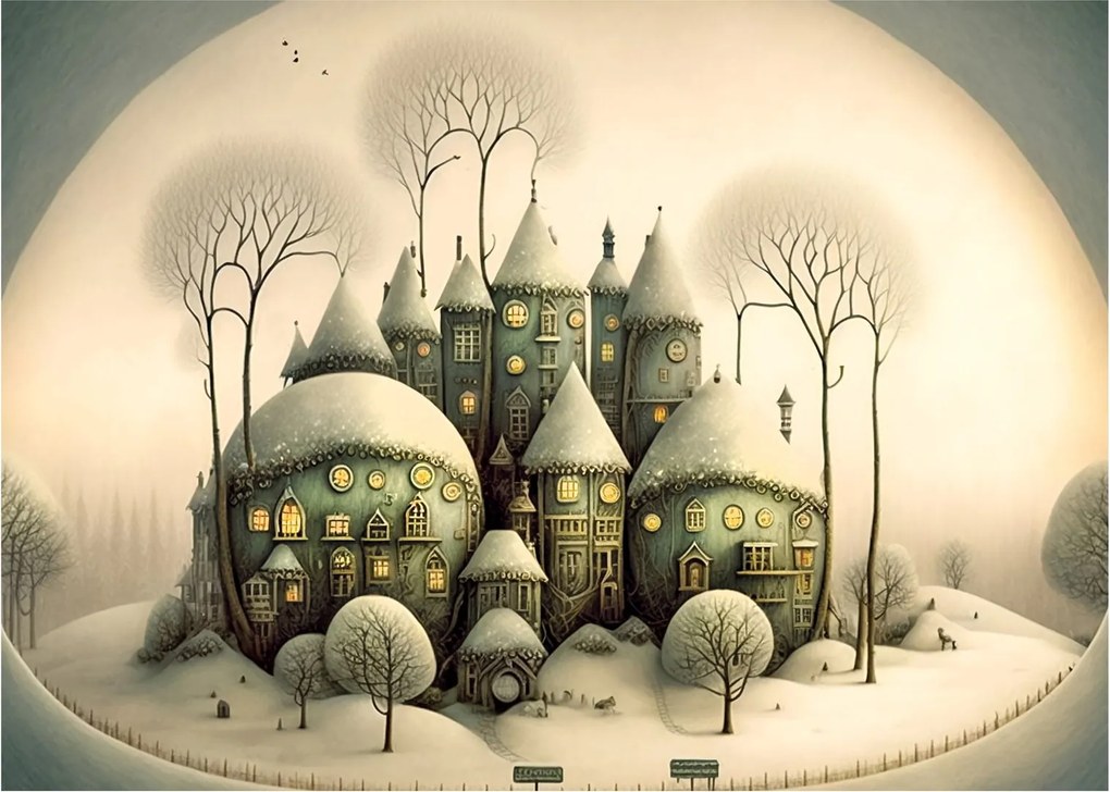 Obraz - Bajkowe domki (70x50 cm)