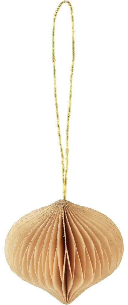 Zestaw 9 szt. ozdób świątecznych Ornaments, złoto-beżowe, 6 cm, plaster miodu