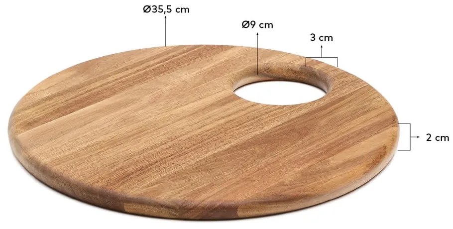 Drewniana deska do serwowania ø 36 cm Klot – Kave Home