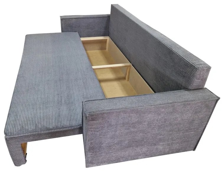Ponadczasowa sofa z rozkładaną funkcja spania i pojemnikiem na pościel, Ella, szeroka gama kolorystyczna
