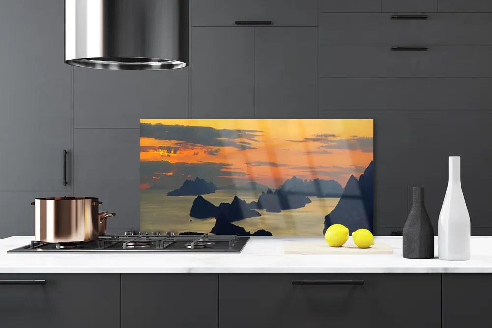 Panel Szklany Wybrzeże u Podnóża Gór