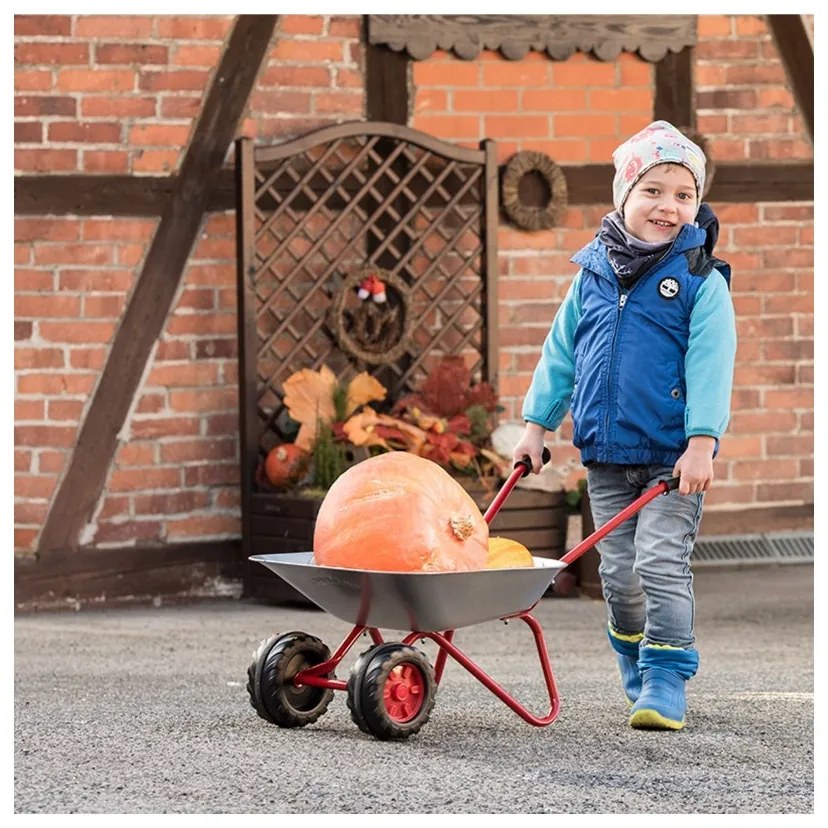 Taczka dla dzieci ogrodowa rolly toys dwukołowa metalowa