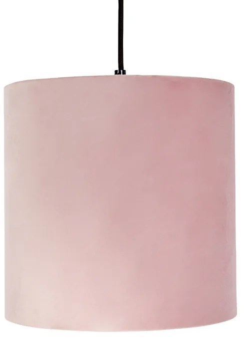 Lampa wisząca z abażurami z weluru - czerwona klasyczny/Antyczny Oswietlenie wewnetrzne