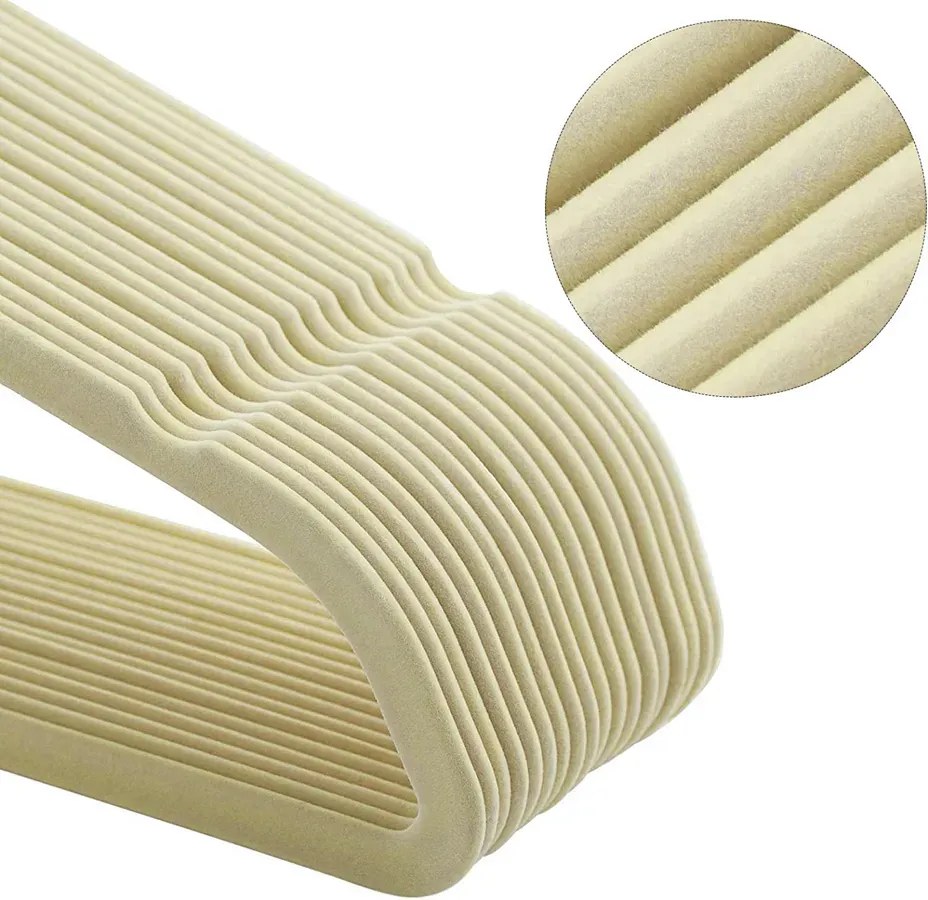 Welurowy stylowy komplet wieszaków 60 szt. D4-A17