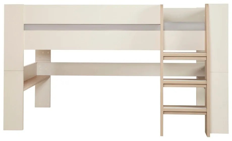 Beżowe podwyższone łóżko dziecięce bez stelaża 90x200 cm Loft – Roba